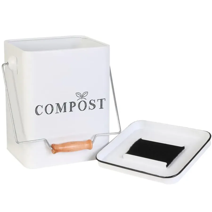 The Home Deco Factory Home deco factory afvalbakje voor aanrecht - 5L - groen - compost
