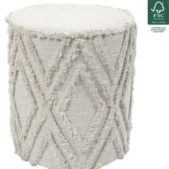 Poefen-The Home Deco Factory Home Deco Factory Bijzet poef Berber Mirage - MDF - 37 x 41 cm