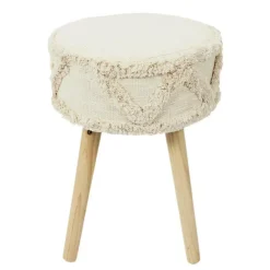 Krukjes-The Home Deco Factory Home Deco Factory Bijzet krukje model Macrame - naturel - H41 cm