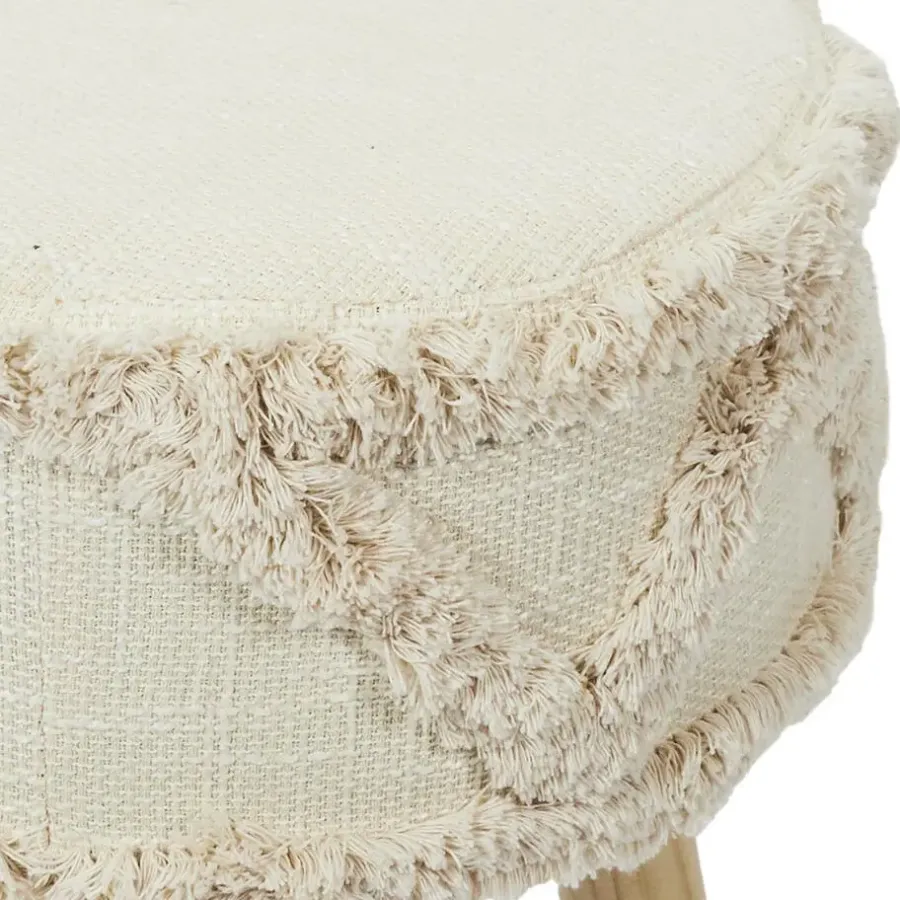 Krukjes-The Home Deco Factory Home Deco Factory Bijzet krukje model Macrame - naturel - H41 cm