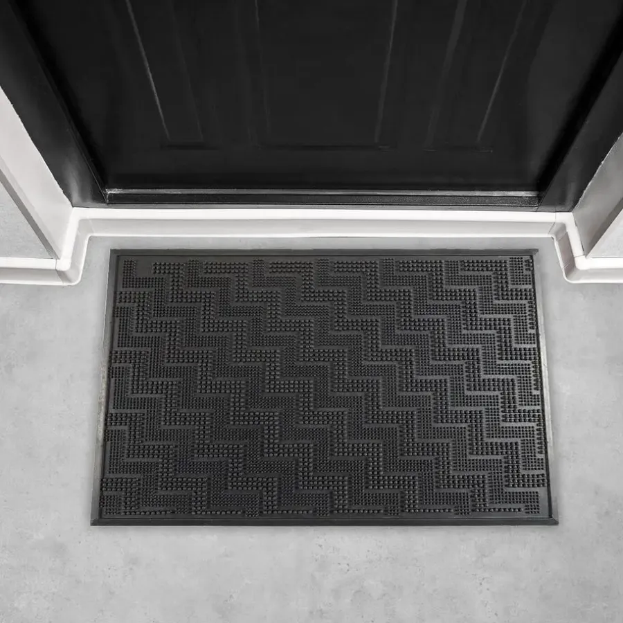 The Home Deco Factory Home deco factory Deurmat - anti slip - zwart - 40 x 60 cm