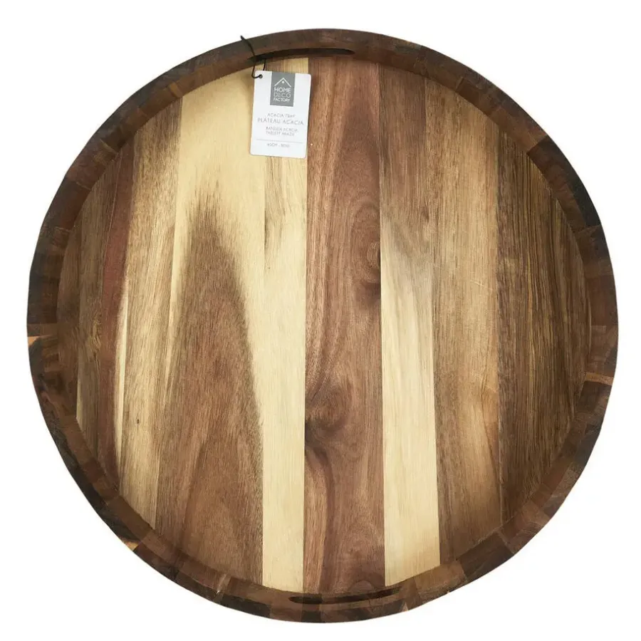 The Home Deco Factory Home Deco Factory dienblad van Acacia - 40 x 5 cm - bruin
