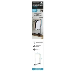 Leen Bakker Home Deco Factory kledingrek - verstelbaar - zwart - 160 cm