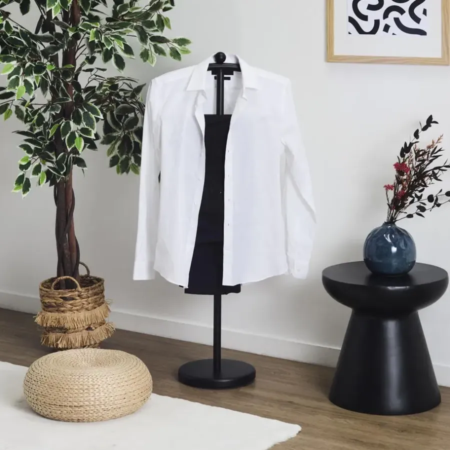 Kledingrekken|Kledingrekken-Leen Bakker Home Deco Factory Kledingrek Dressboy - metaal - 45 x 109 cm