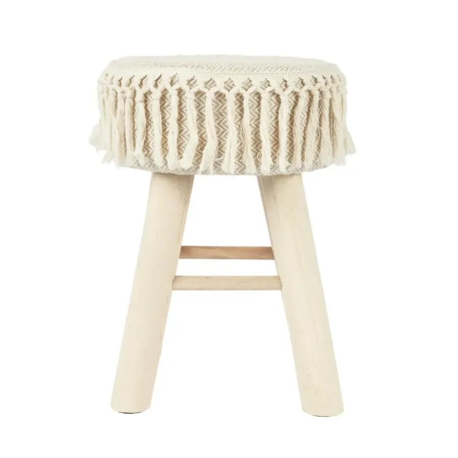 Krukjes-Leen Bakker Home Deco Factory Krukje - hout - beige - bohemian - ibiza - deco