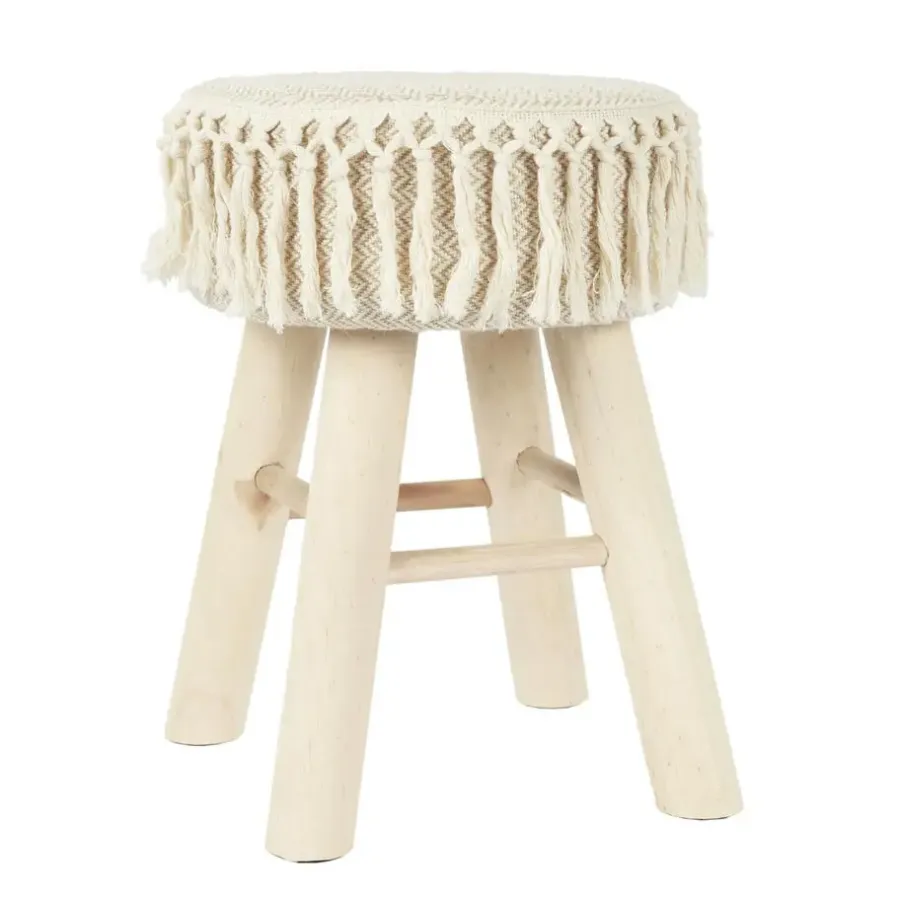 Krukjes-Leen Bakker Home Deco Factory Krukje - hout - beige - bohemian - ibiza - deco