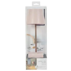 Tafellampen-The Home Deco Factory Home deco factory LED tafellamp- kunststof - roze - touch - 26 cm
