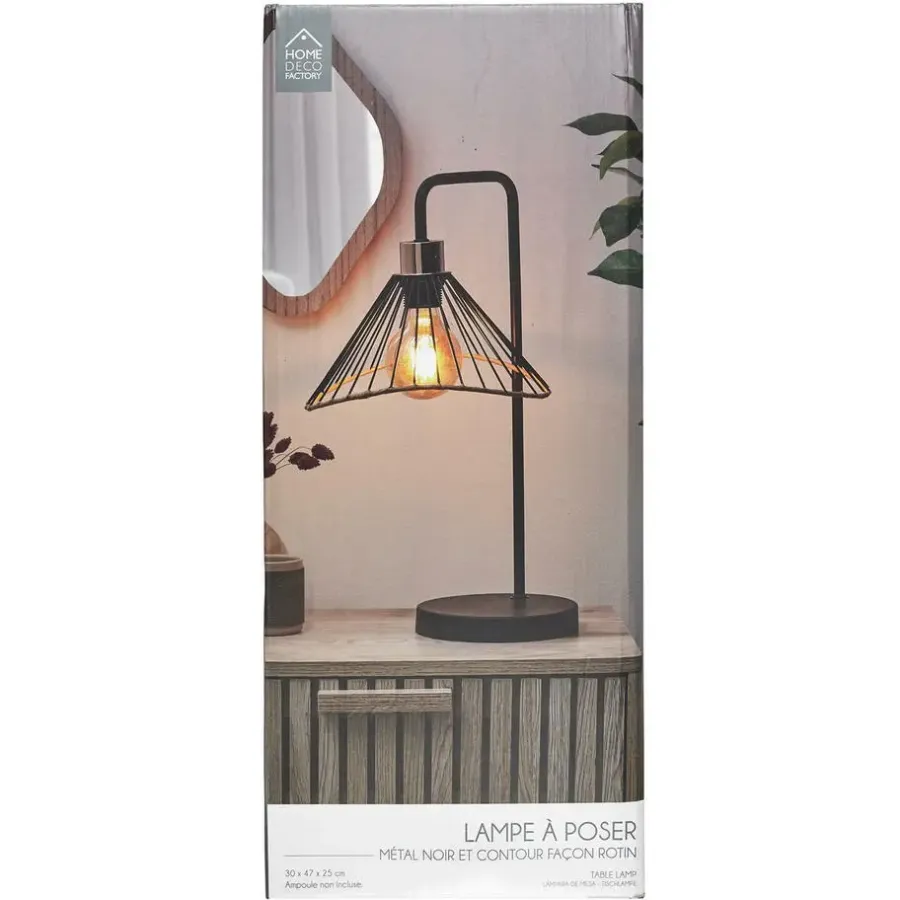 The Home Deco Factory Home deco factory LED Tafellamp Loft - zwart - 30 x 47 x 25 cm