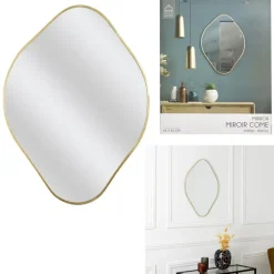 Spiegels-Leen Bakker Home Deco Factory Spiegel - goud - 44 x 60 cm - wandspiegel