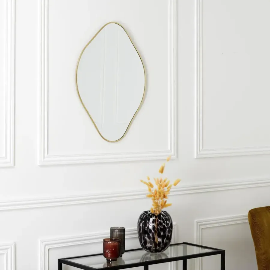 Spiegels-Leen Bakker Home Deco Factory Spiegel - goud - 44 x 60 cm - wandspiegel