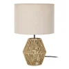 Tafellampen-Leen Bakker Home deco factory Tafellamp met linnen kap - Boho/ibiza stijl