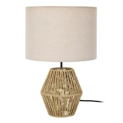 Tafellampen-Leen Bakker Home deco factory Tafellamp met linnen kap - Boho/ibiza stijl