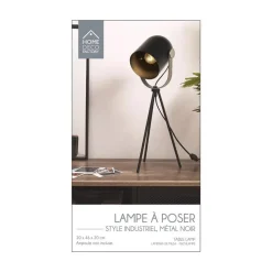 The Home Deco Factory Home deco factory tafellamp industrieel - zwart - H46 cm