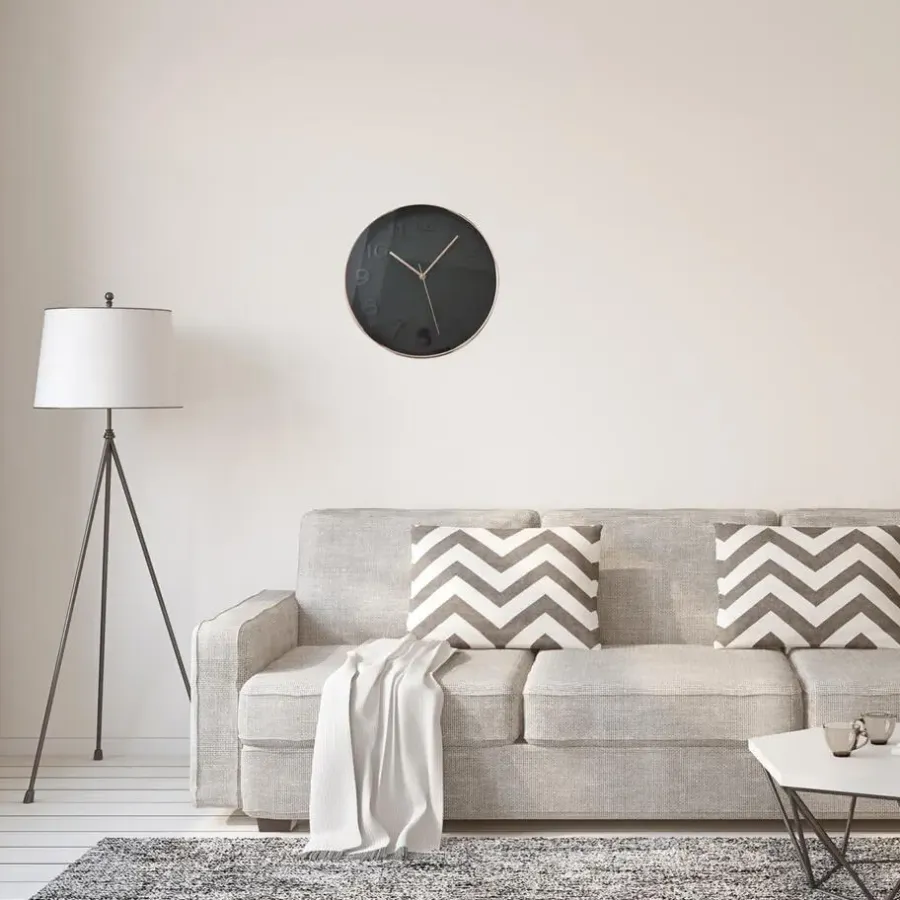 Klokken-Merkloos Home Deco Factory Wandklok - D30 cm - koper/zwart - kunststof
