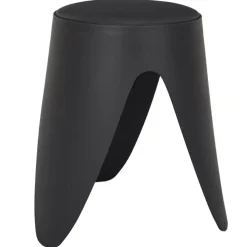 The Home Deco Factory Home Deco Factory zit kruk - kunststof - zwart - 30 x 46 cm
