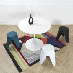 The Home Deco Factory Home Deco Factory zit kruk - kunststof - zwart - 30 x 46 cm