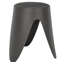 The Home Deco Factory Home Deco Factory zit kruk - kunststof - antraciet - 30 x 46 cm