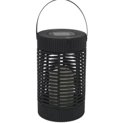 Kandelaars En Windlichten-The Home Deco Factory Home deco factory Zonnelantaarn tafellamp - Solar - zwart - 23 cm - kaars