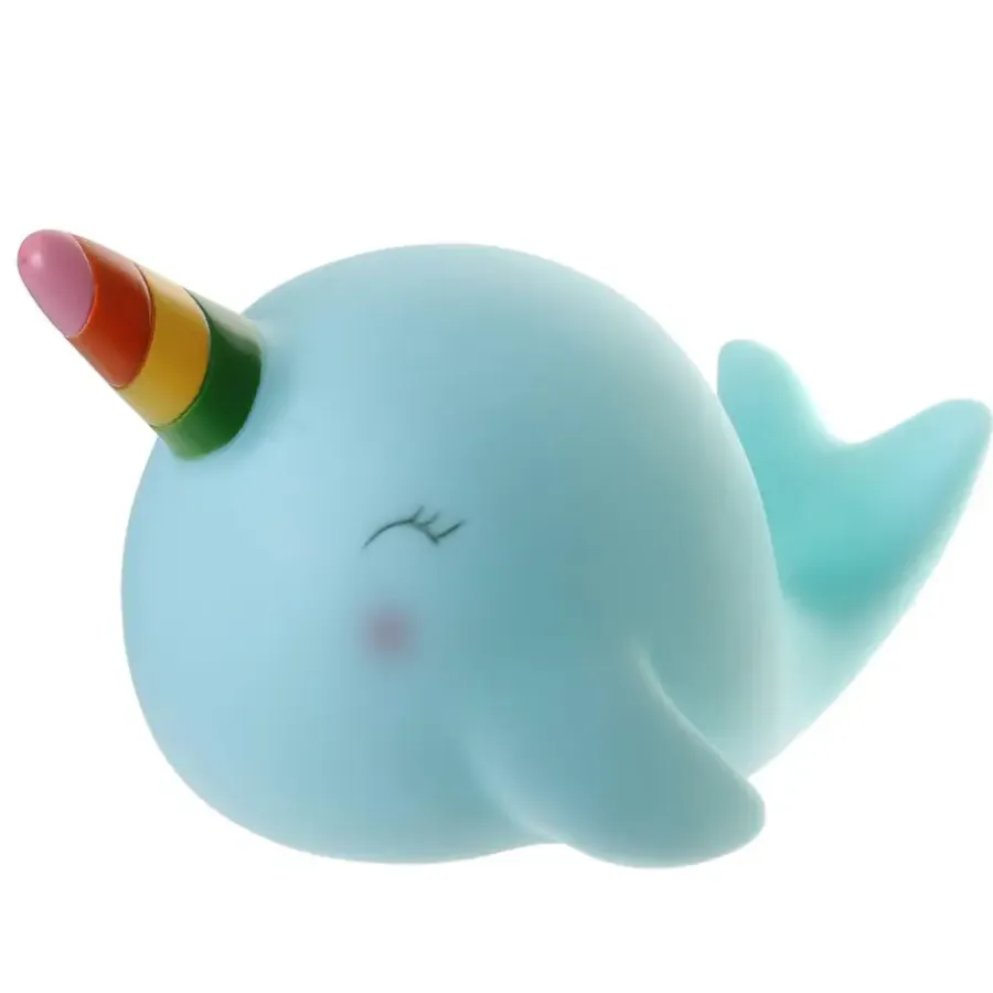 Bureaulampen|Bureaulampen-Home Deco Kids LED Nachtlampje - Walvis - aan/uit knop - 20 cm