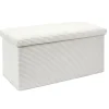 Poefen-The Home Deco Factory Home Deco Poef - Cocoonen - MDF/polyester - wit - 76 x 38 cm