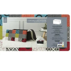 The Home Deco Factory Home Deco Poef Multi color Tile - opbergbox - 76 x 38 cm