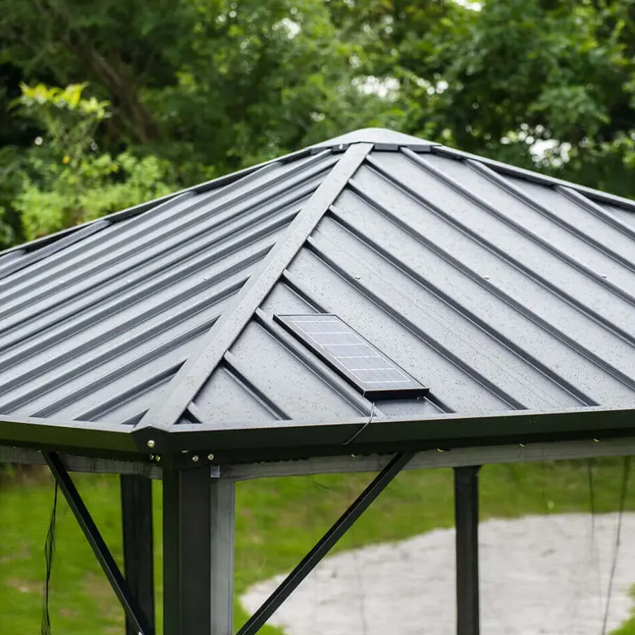 Terrasoverkappingen-Merkloos HOME DELUXE - LED Zonnepaviljoen AZUR - 300 x 270 cm