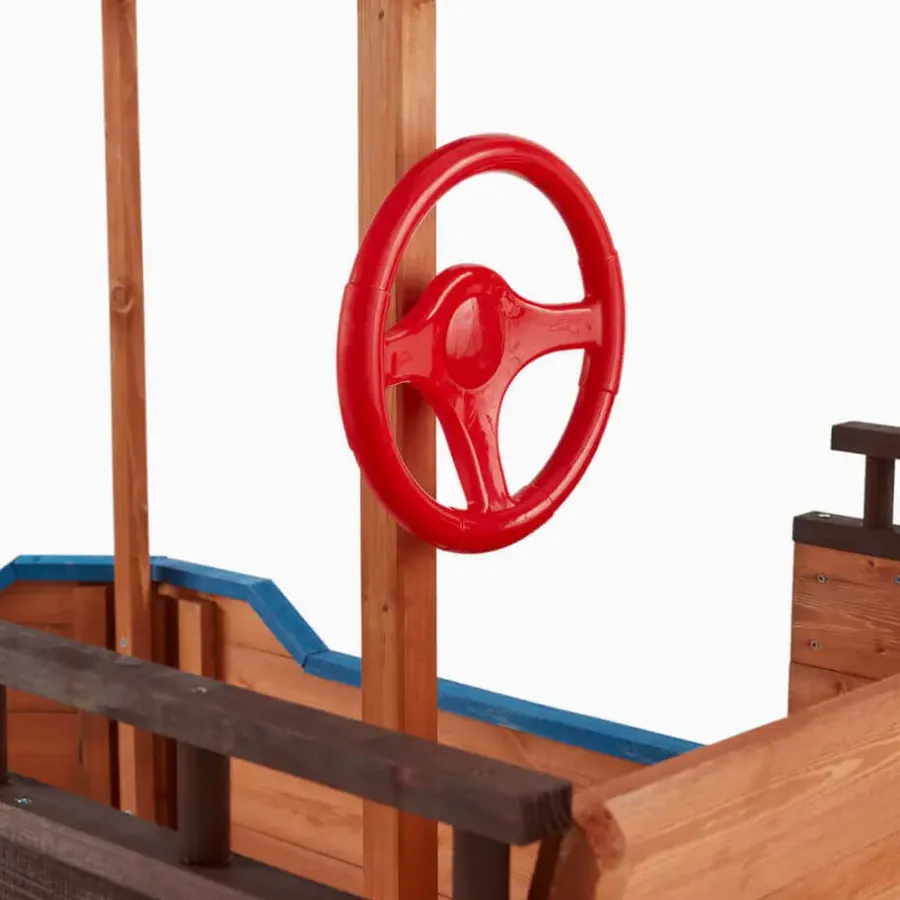 Zandbakken-Merkloos HOME DELUXE - Scheepszandbak met bankje MATSCHEKISTE - 160 x 78 cm