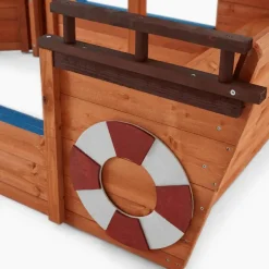 Zandbakken-Merkloos HOME DELUXE - Scheepszandbak met bankje MATSCHEKISTE - 160 x 78 cm