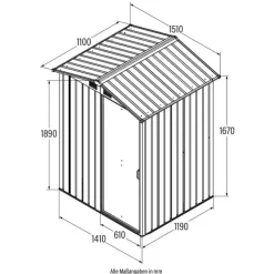 Merkloos HOME DELUXE BOHIO S gereedschapsschuur