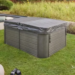 Merkloos HOME DELUXE Buiten whirlpool BEACH Met treden en thermische afdekking