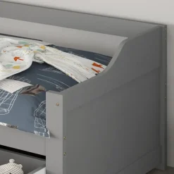 Merkloos HOME DELUXE COSMOS kinderbed met lades en matras - 90 x 200 cm grijs