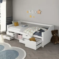 Merkloos HOME DELUXE COSMOS kinderbed met lades - 90 x 200 cm wit