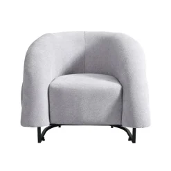 Merkloos HOME DELUXE fauteuil MACA fluweel stof beige - 95 x 73 x 88 cm