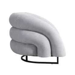 Merkloos HOME DELUXE fauteuil MACA fluweel stof beige - 95 x 73 x 88 cm