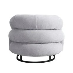 Merkloos HOME DELUXE fauteuil MACA fluweel stof beige - 95 x 73 x 88 cm