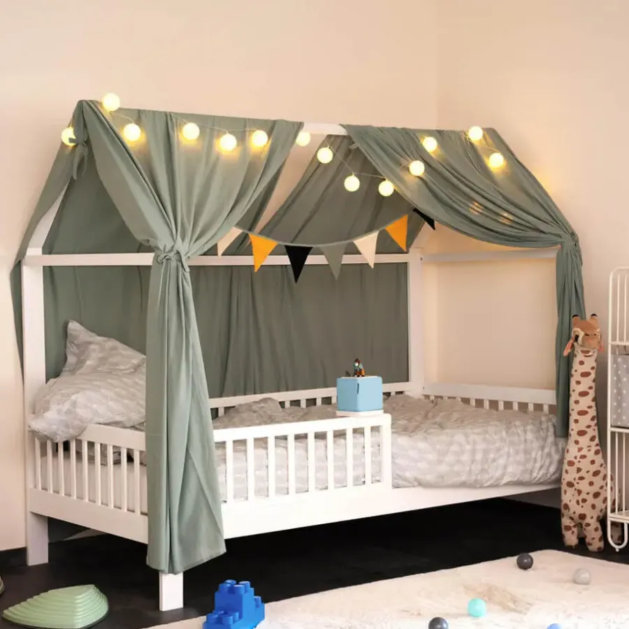 Kinderbedden-Merkloos HOME DELUXE Kinderbed STAR LAND Wit
