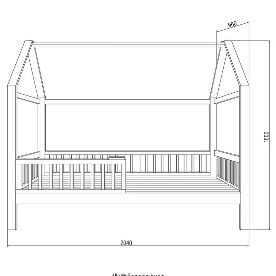 Kinderbedden-Merkloos HOME DELUXE Kinderbed STAR LAND Wit