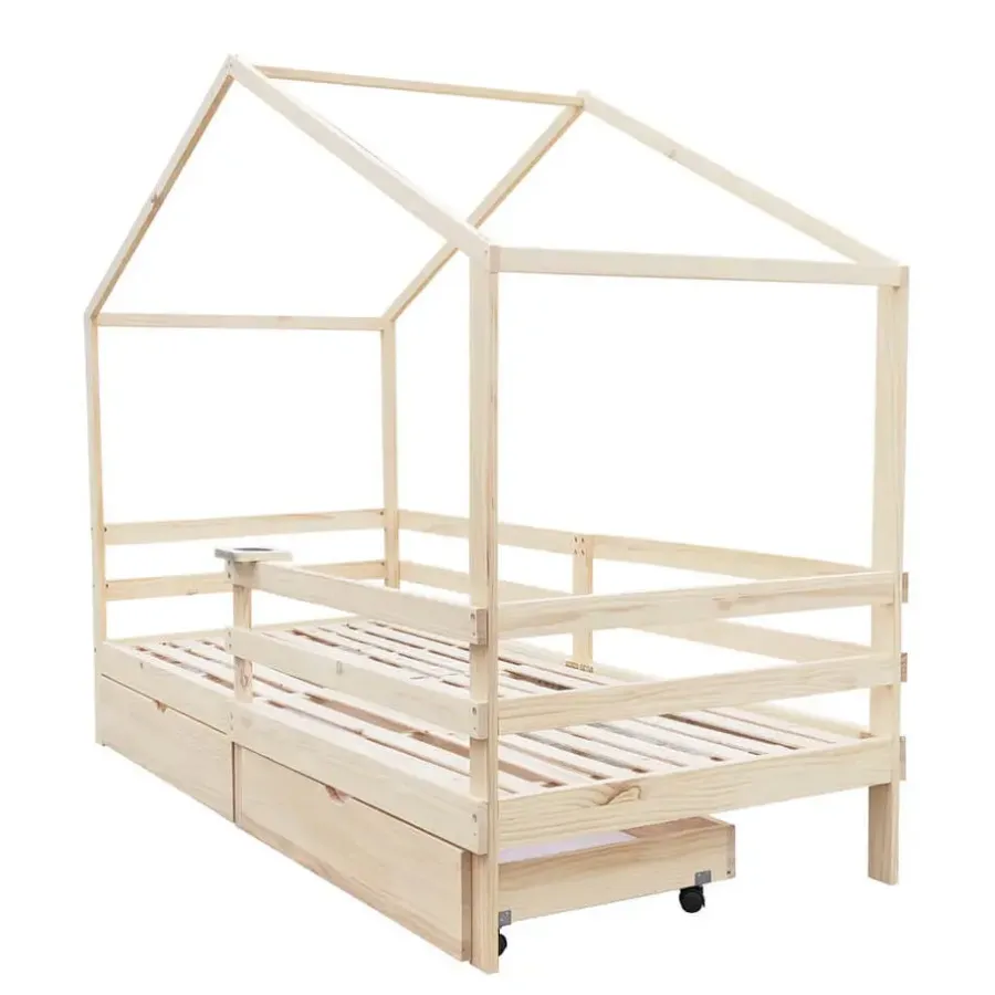 Merkloos HOME DELUXE Kinderbed WOLKENLAND Naturel Met Lades