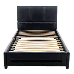 1-Persoons Bedden-Merkloos HOME DELUXE LED bed ASTEROID zwart 90 x 200 cm