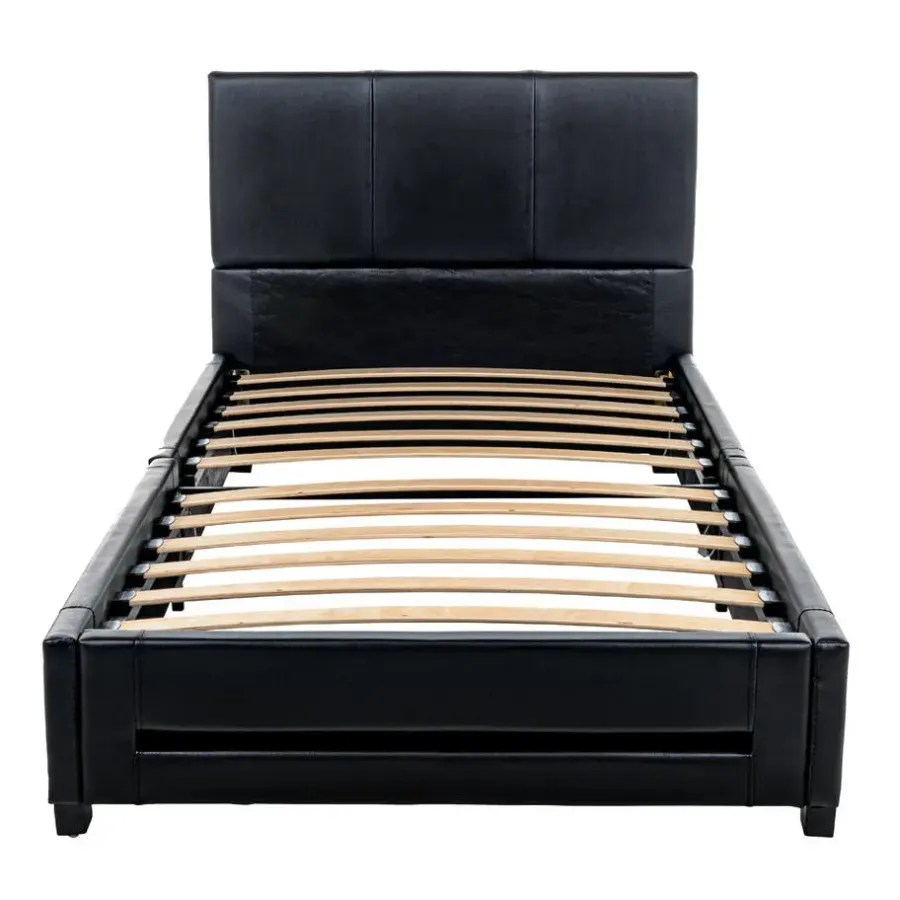 1-Persoons Bedden-Merkloos HOME DELUXE LED bed ASTEROID zwart 90 x 200 cm