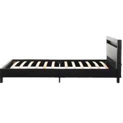 1-Persoons Bedden-Merkloos HOME DELUXE LED bed ASTRO zwart 90 x 200 cm