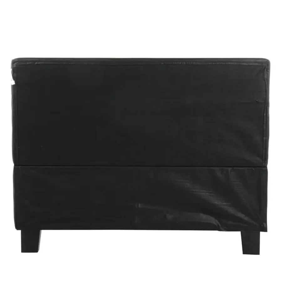 1-Persoons Bedden-Merkloos HOME DELUXE LED bed ASTRO zwart 90 x 200 cm