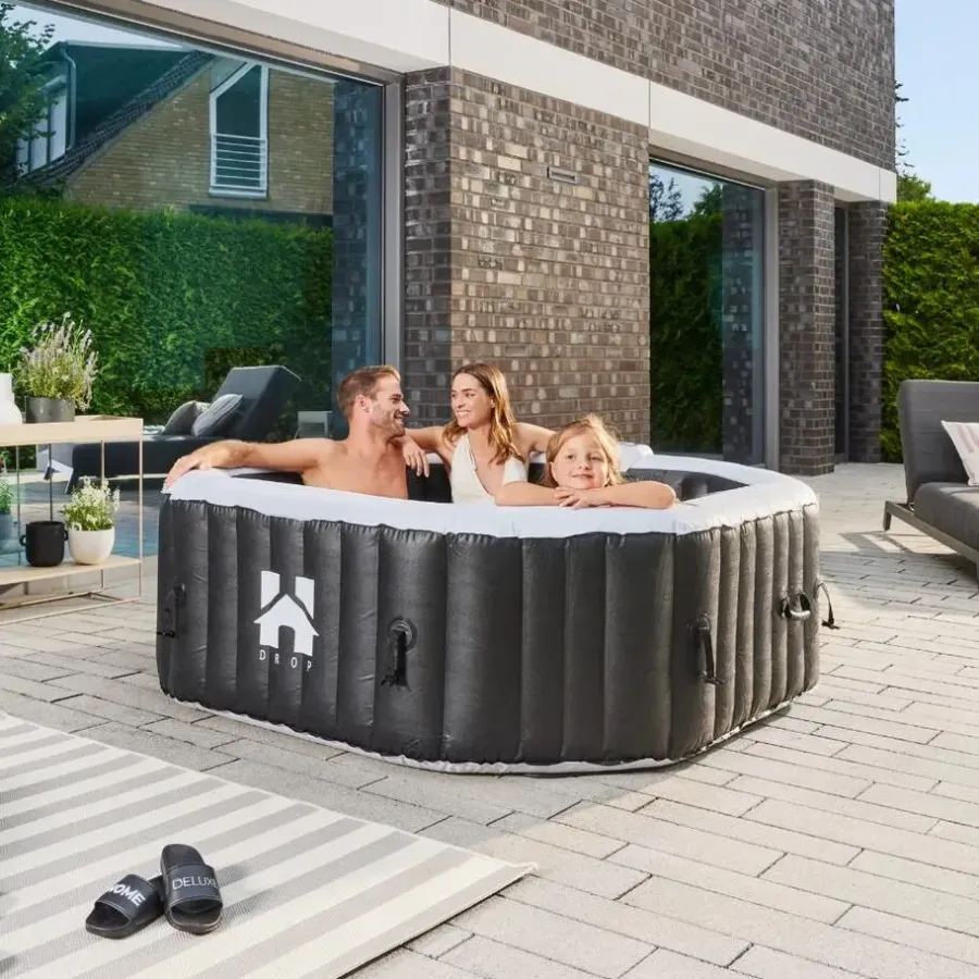 Zwembaden En Accessoires-Merkloos HOME DELUXE Opblaasbare Hottub Drop Zwart