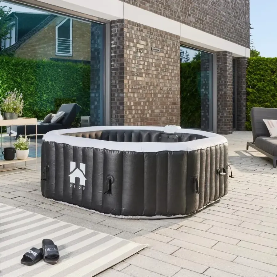 Zwembaden En Accessoires-Merkloos HOME DELUXE Opblaasbare Hottub Drop Zwart
