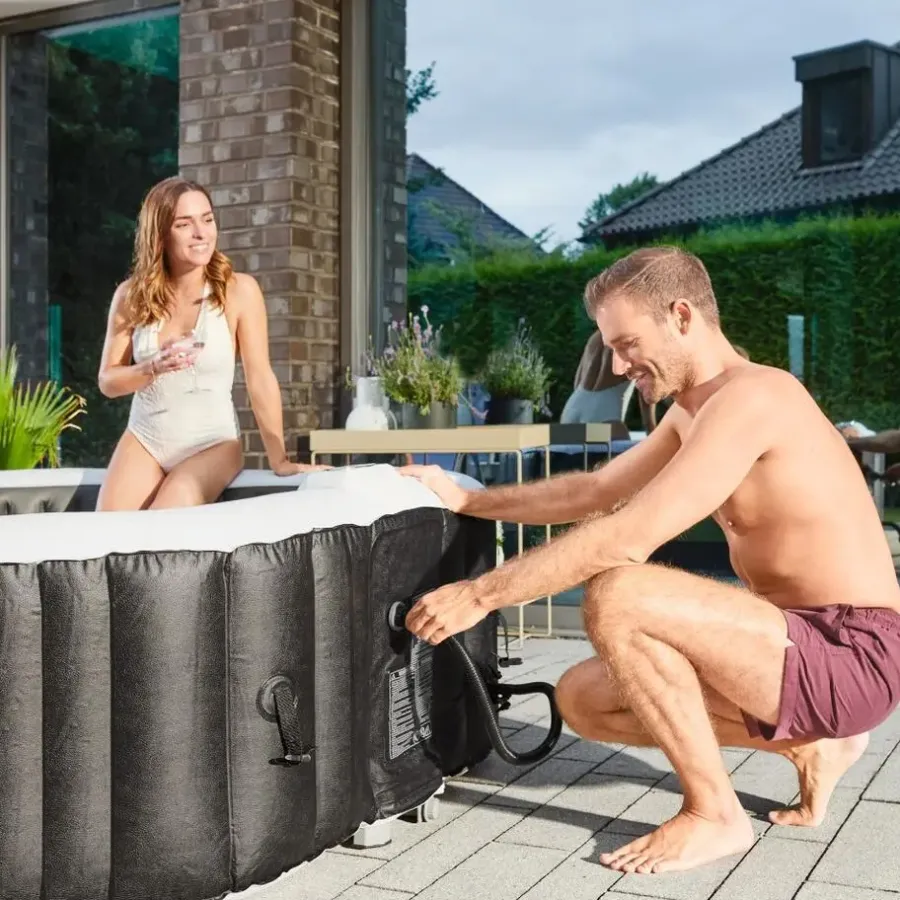 Zwembaden En Accessoires-Merkloos HOME DELUXE Opblaasbare Hottub Drop Zwart