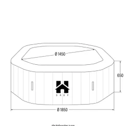 Zwembaden En Accessoires-Merkloos HOME DELUXE Opblaasbare Hottub Drop Zwart
