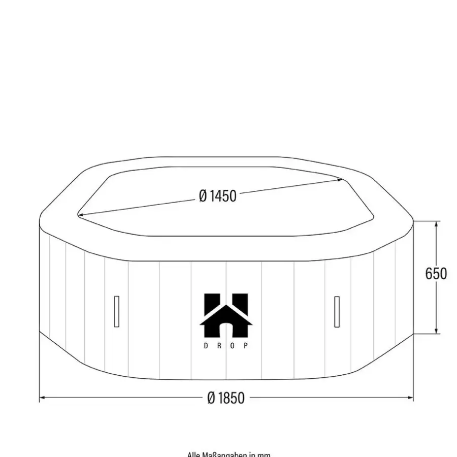 Zwembaden En Accessoires-Merkloos HOME DELUXE Opblaasbare Hottub Drop Zwart