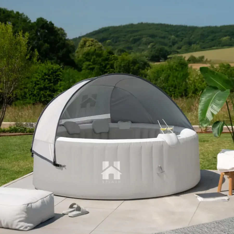 Merkloos HOME DELUXE Opblaasbare Whirlpool Splash Grijs 4 st.