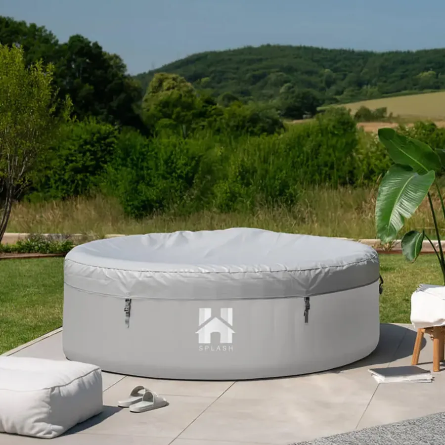 Merkloos HOME DELUXE Opblaasbare Whirlpool Splash Grijs 4 st.