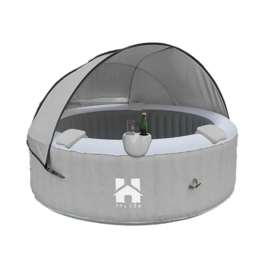 Merkloos HOME DELUXE Opblaasbare Whirlpool Splash Grijs 4 st.
